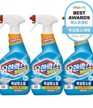 유한락스 멀티액션 욕실청소용 세정제, 510ml, 3개